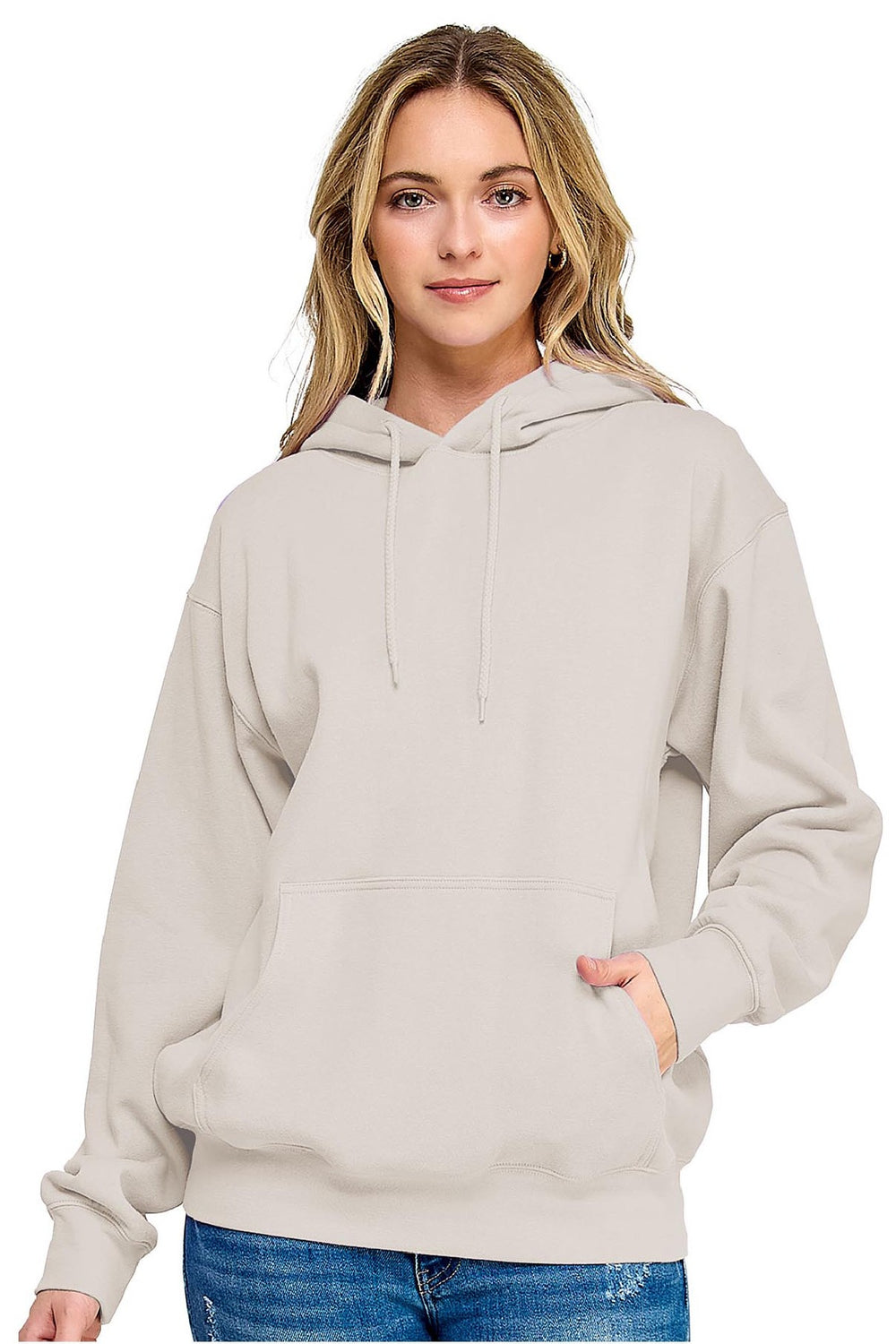 Oversized Fleece Relaxed Fit Pullover Hoodie