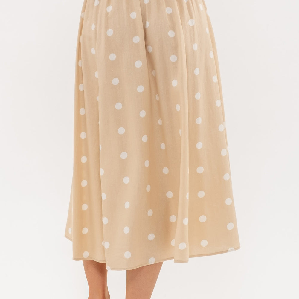 
                      
                        Polka Dot Button Down Midi Skirt
                      
                    