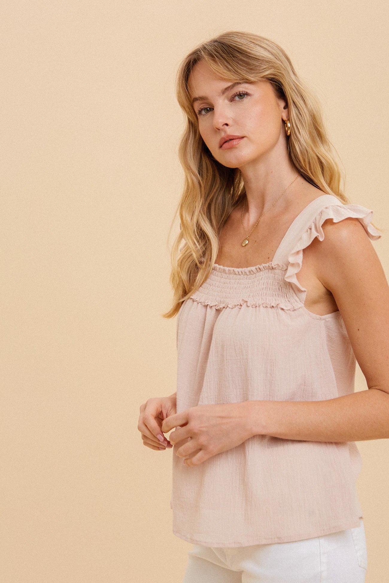 Smocked York Ruffle Blouse