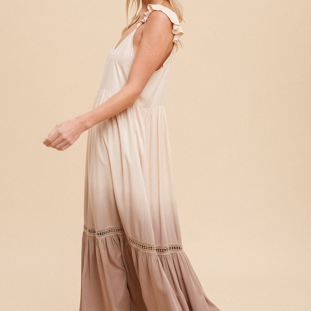 
                      
                        Dip Dyed Ruffled Cami Maxi Dress
                      
                    
