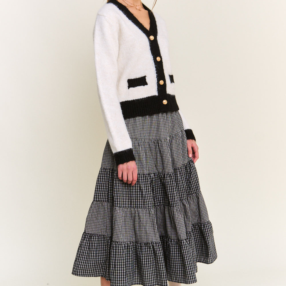 
                      
                        Gingham Grace Black Maxi Skirt
                      
                    