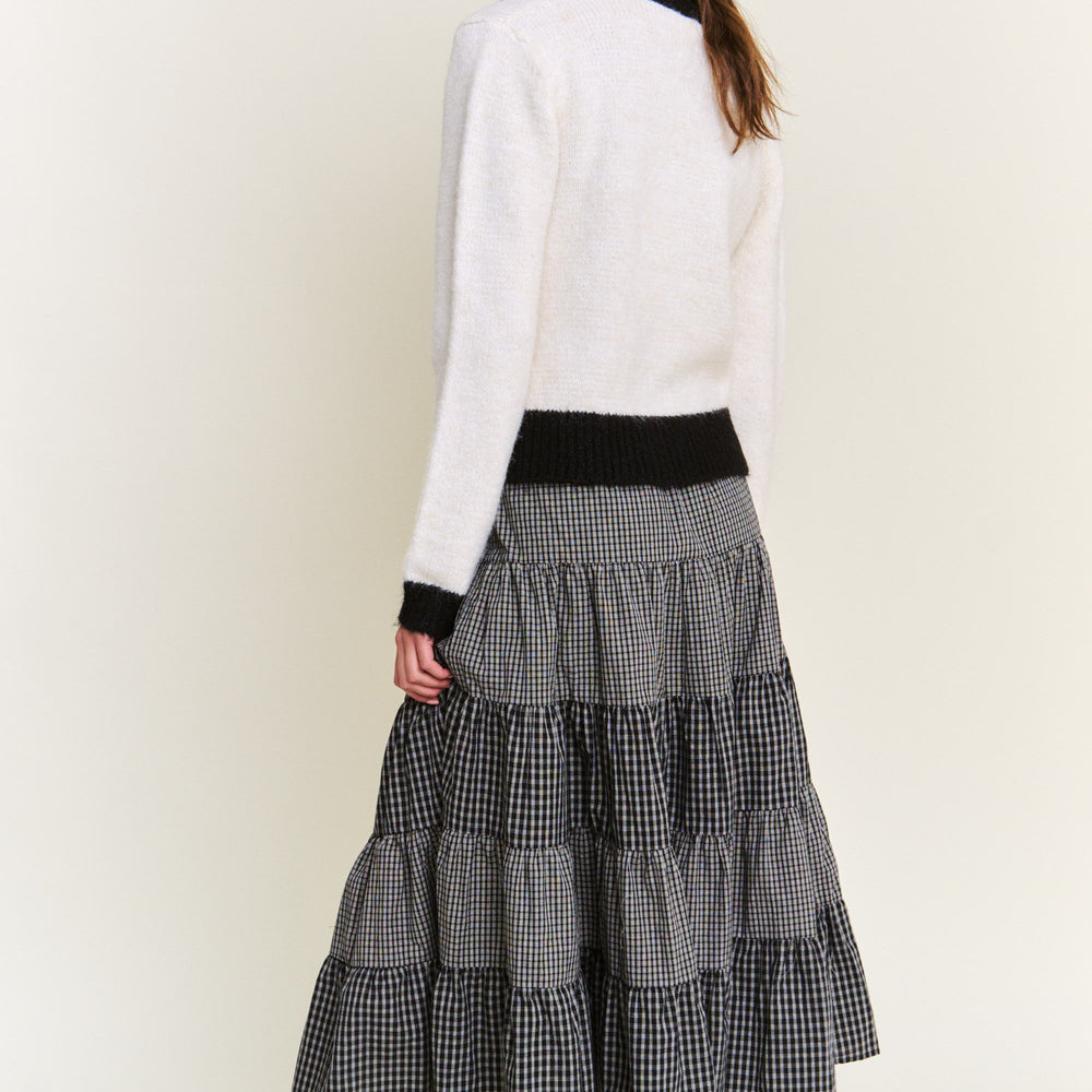 
                      
                        Gingham Grace Black Maxi Skirt
                      
                    