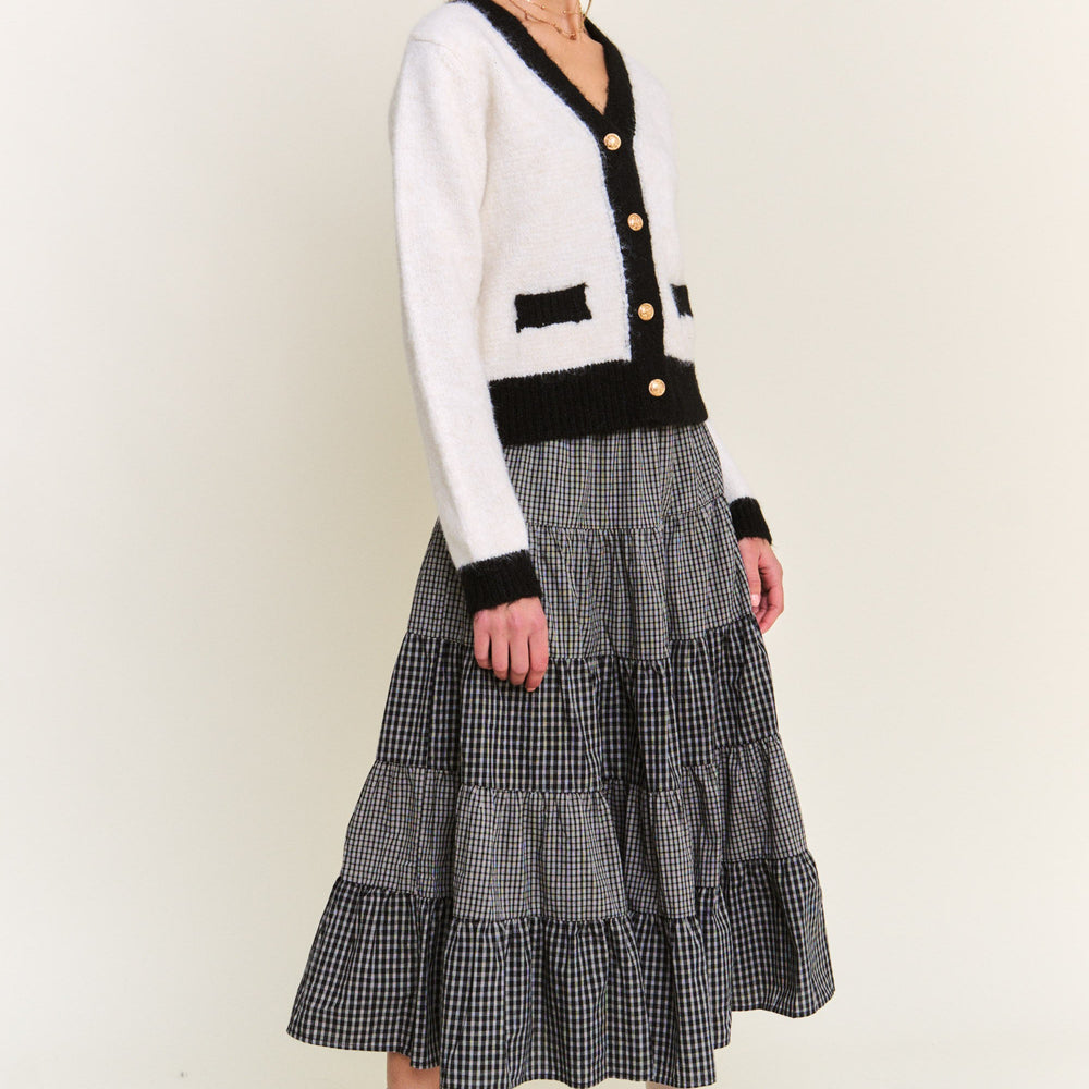 
                      
                        Gingham Grace Black Maxi Skirt
                      
                    