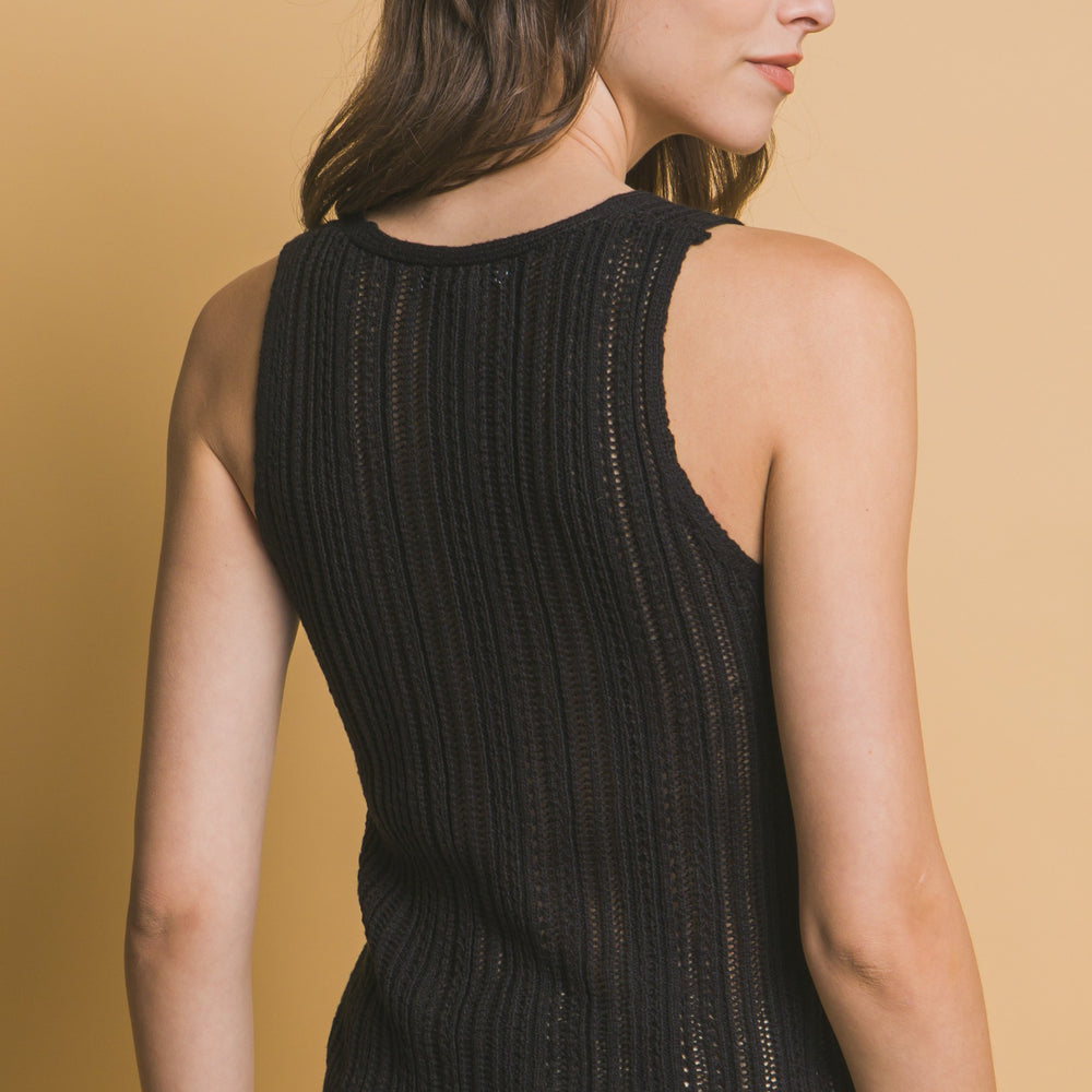 Casual Knit Sleeveless Top