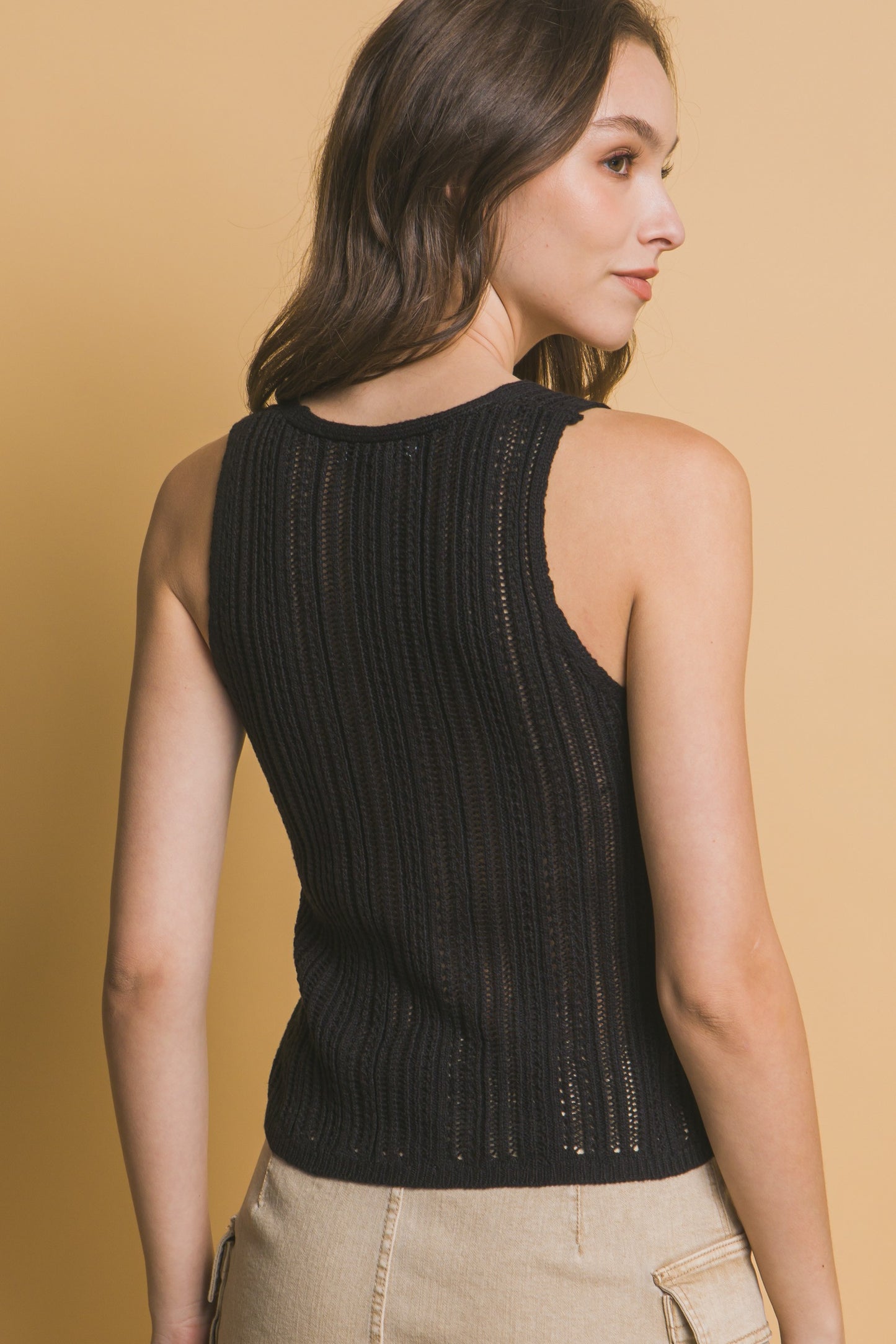 Casual Knit Sleeveless Top