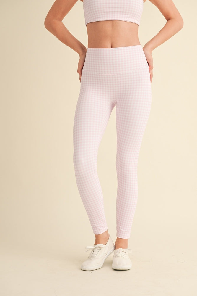 Gingham Print Aligned Performance Highrise Legging