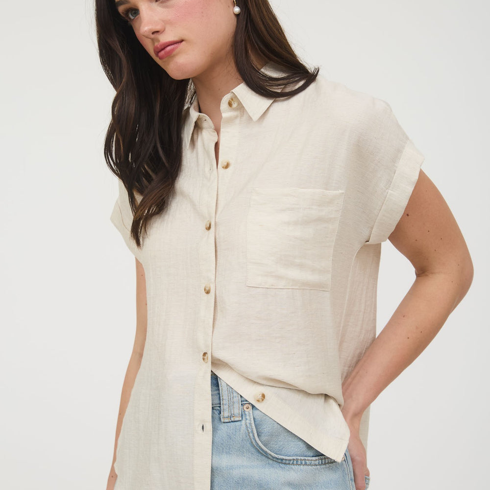 
                      
                        Collared Cuff Sleeve Back Pintuck Shirt
                      
                    
