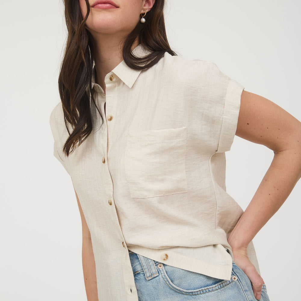 
                      
                        Collared Cuff Sleeve Back Pintuck Shirt
                      
                    