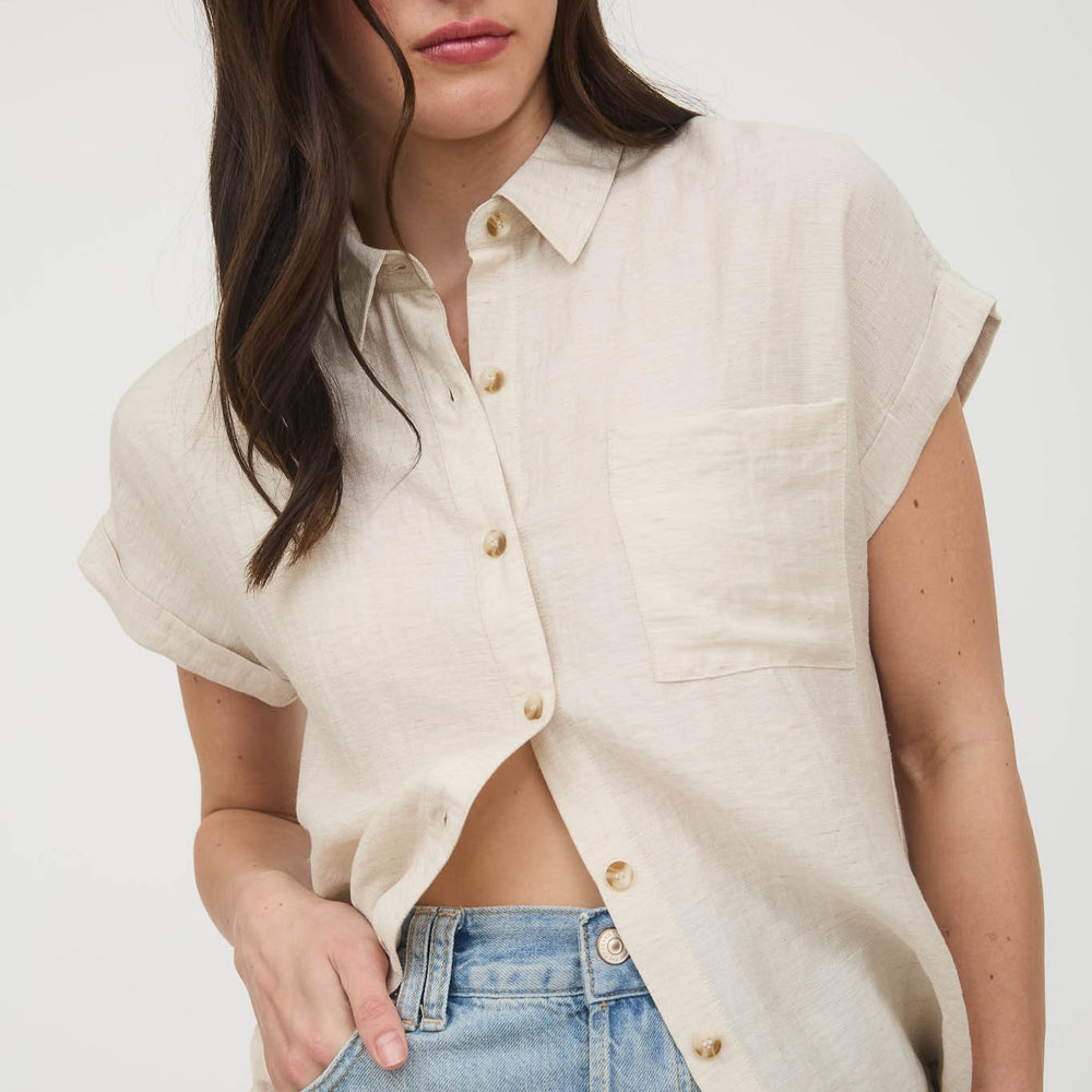 
                      
                        Collared Cuff Sleeve Back Pintuck Shirt
                      
                    