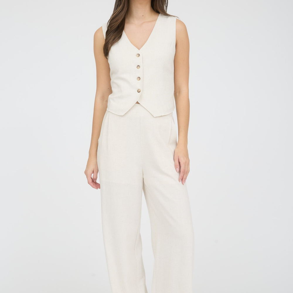 
                      
                        High Waist Wide Leg Linen Pants
                      
                    
