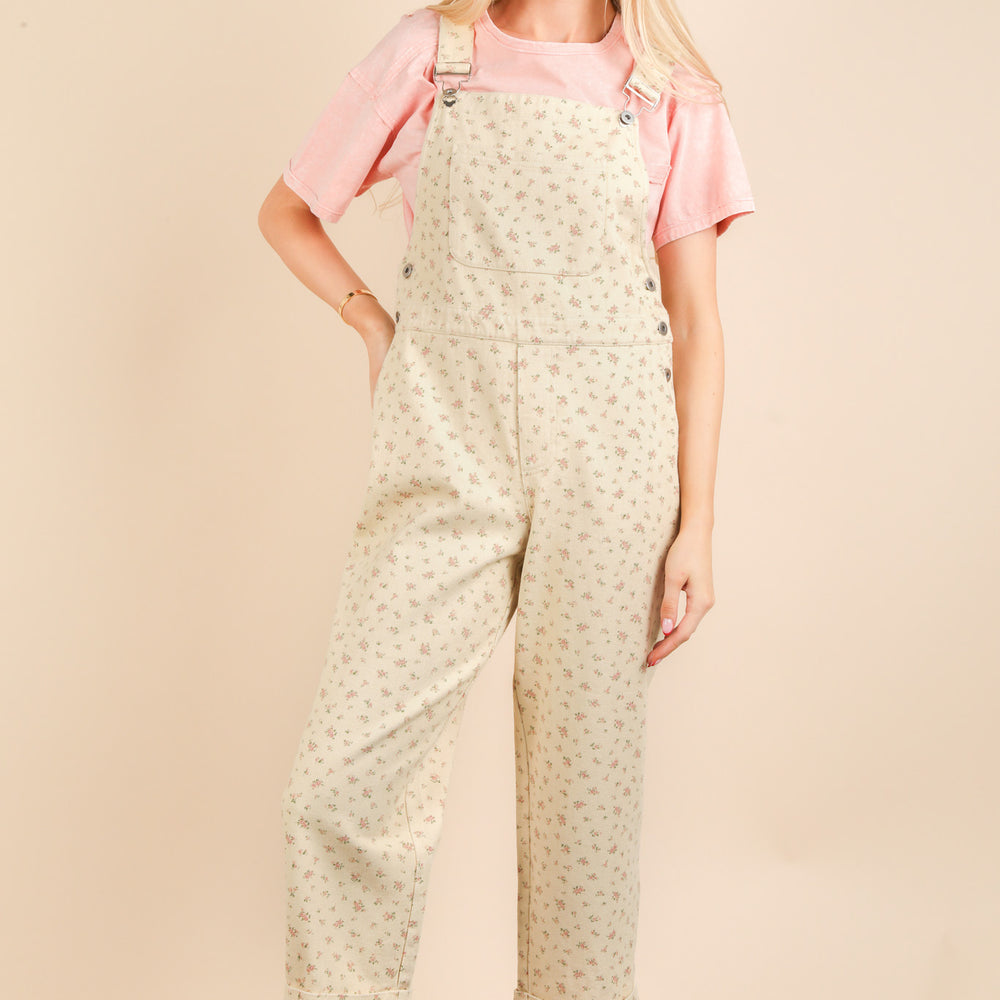 Floral Printed Casual Overall Jumpsuit