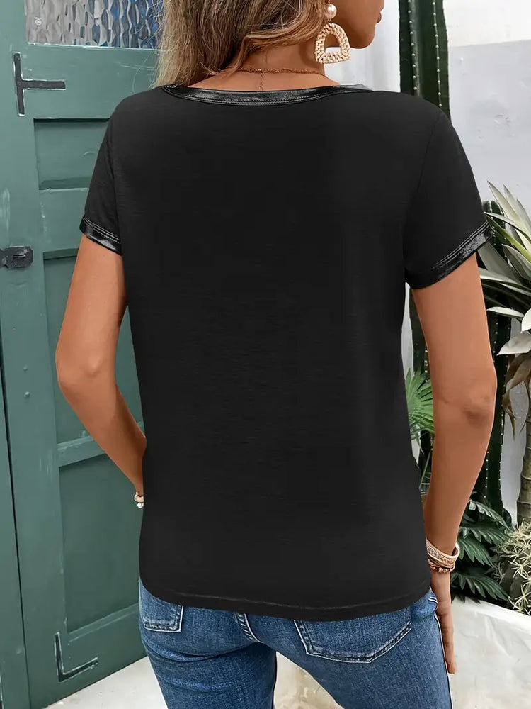 
                      
                        Casual Short Sleeve Round Neck T Shirt
                      
                    