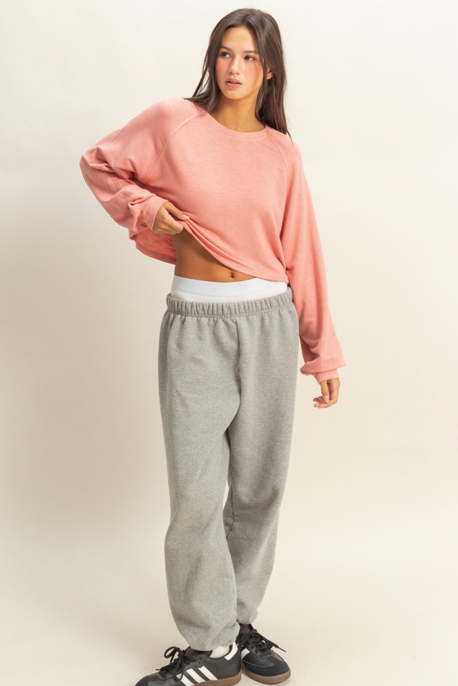 Long Sleeve Round Neck Top