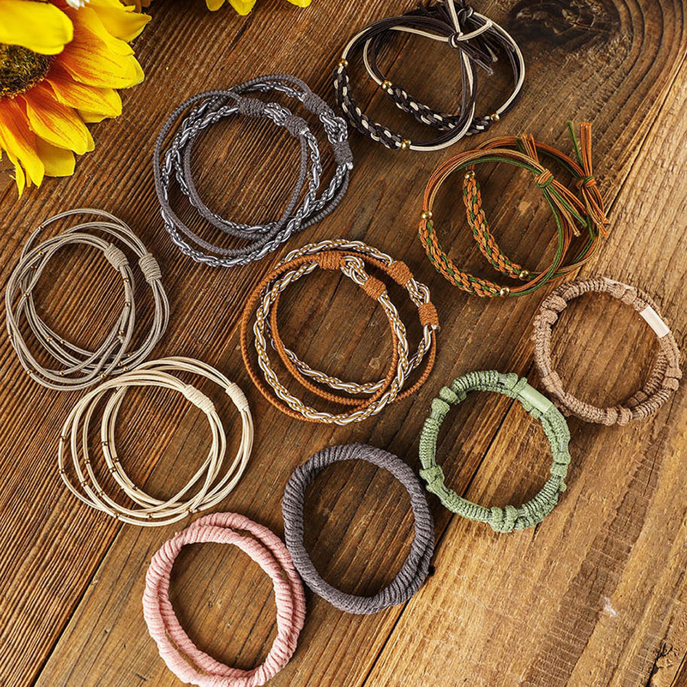Multicolor 20 pcs Boho Knotted Hair Ties