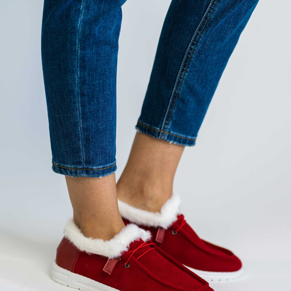 Fuzzy Red Shoes