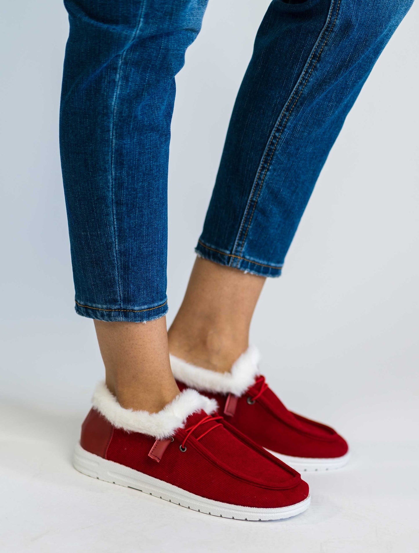 Fuzzy Red Shoes