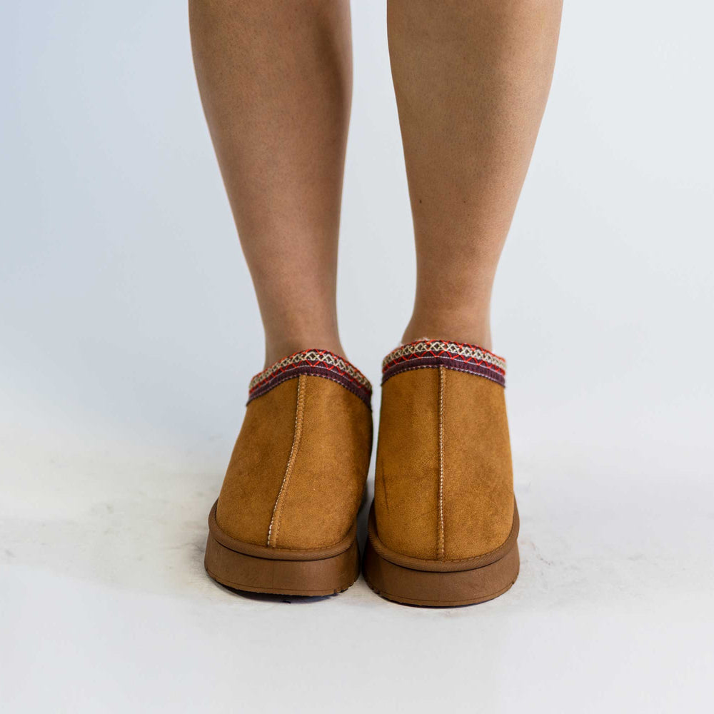 
                      
                        Faux Fur Center-Seam Slippers
                      
                    