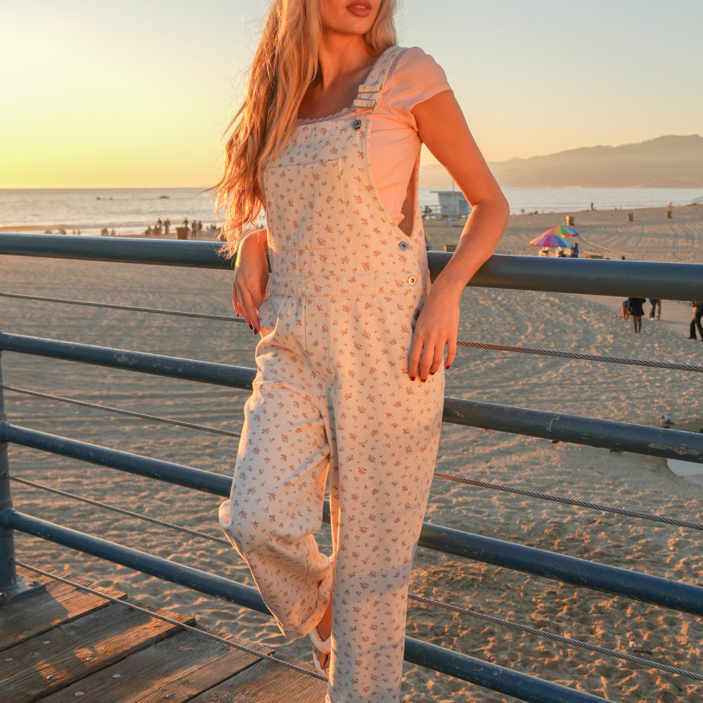 Floral Printed Casual Overall Jumpsuit