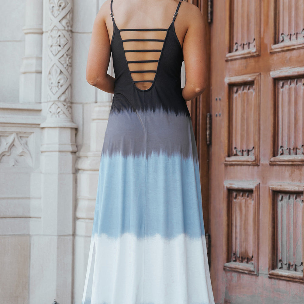 Sky Blue Spaghetti Maxi Dress