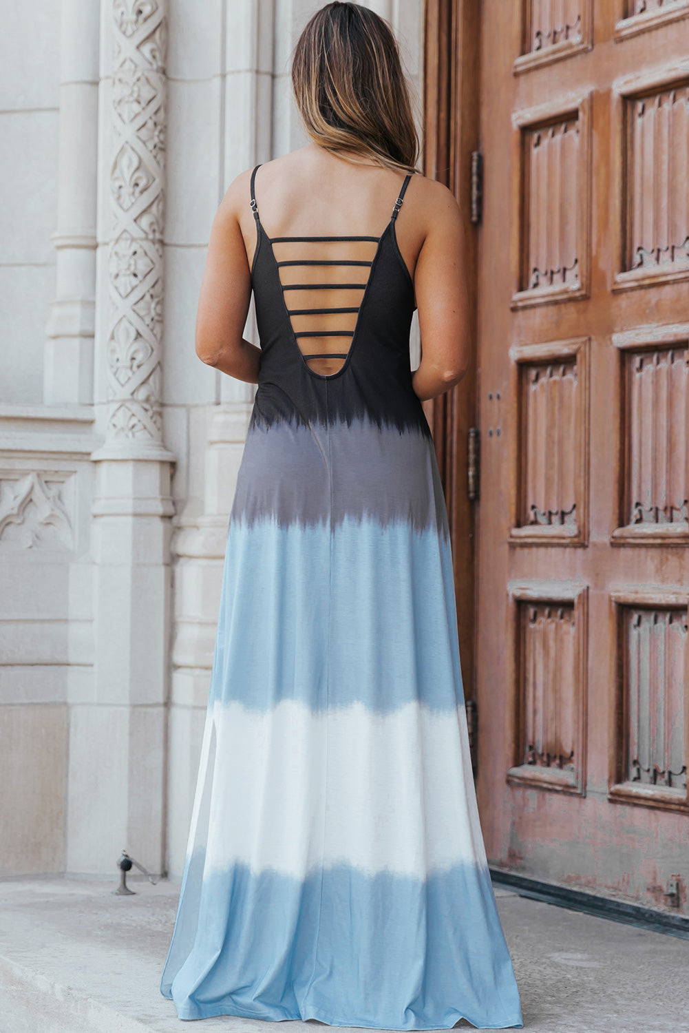 Sky Blue Spaghetti Maxi Dress