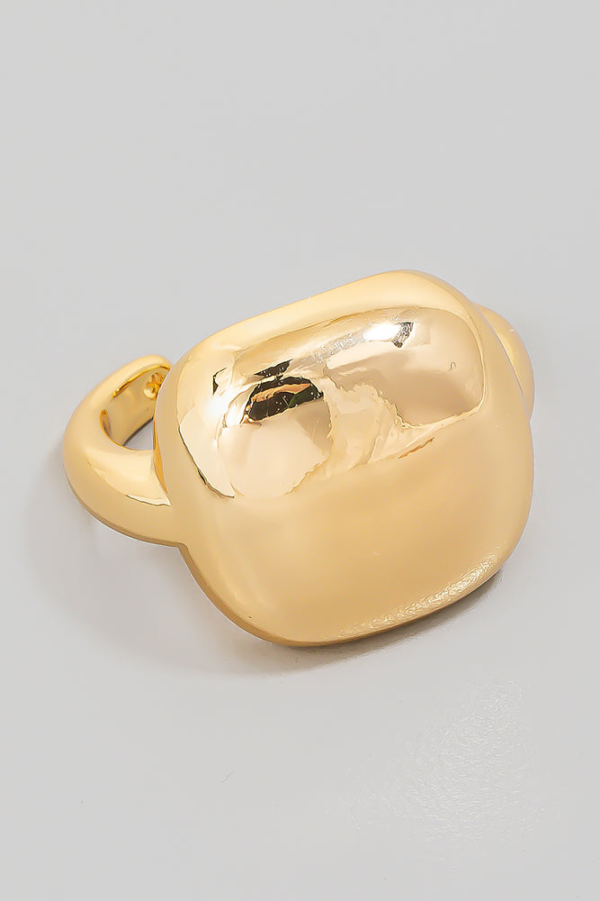 Solid Square Statement Ring