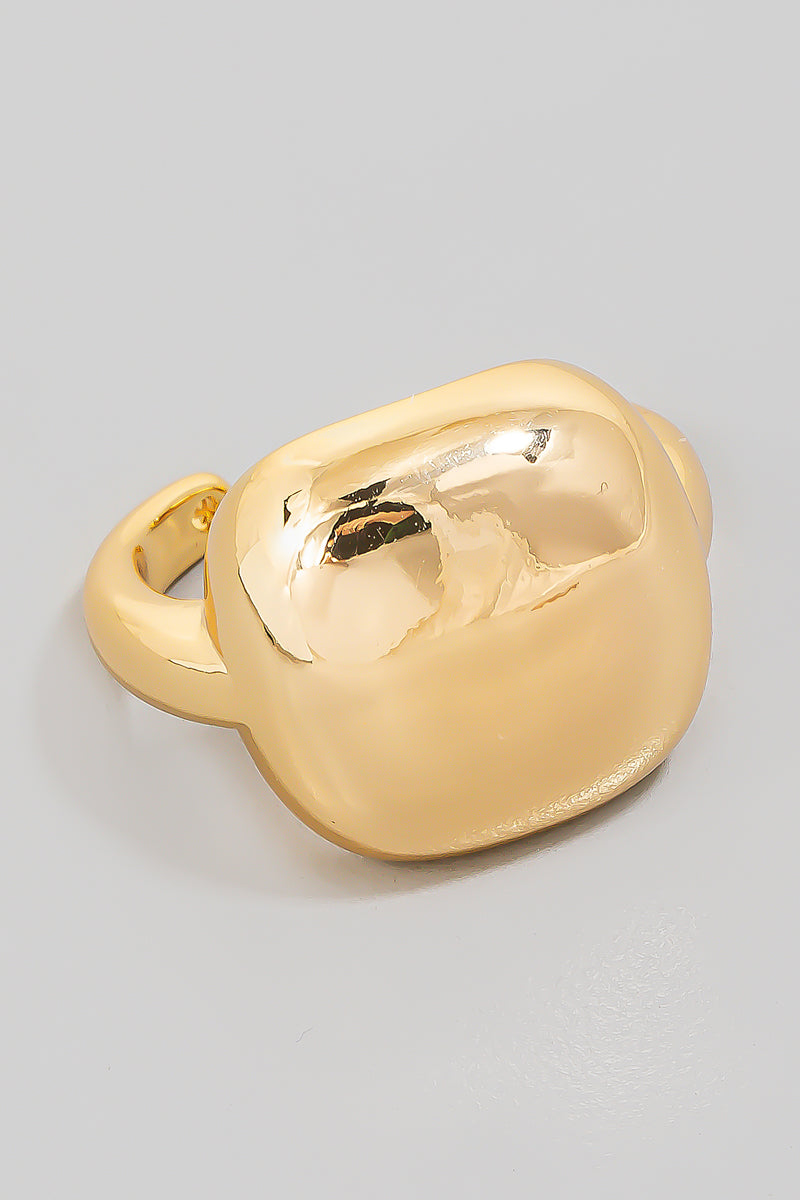 Solid Square Statement Ring