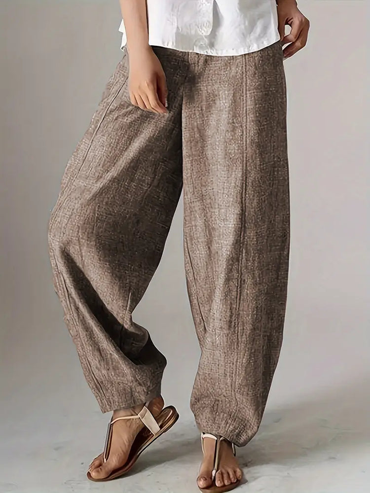 
                      
                        Vintage-Inspired Solid Color Casual Carrot Pants
                      
                    