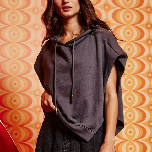 Dolman Sleeve French Terry Solid Hoodi